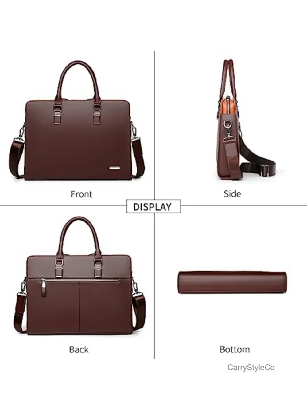 Genuine Leather Briefcase Laptop Bag for Men Business Shoulder Bag